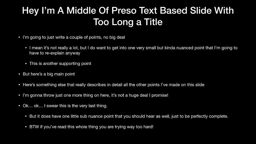 Bad Text Heavy Slide Example