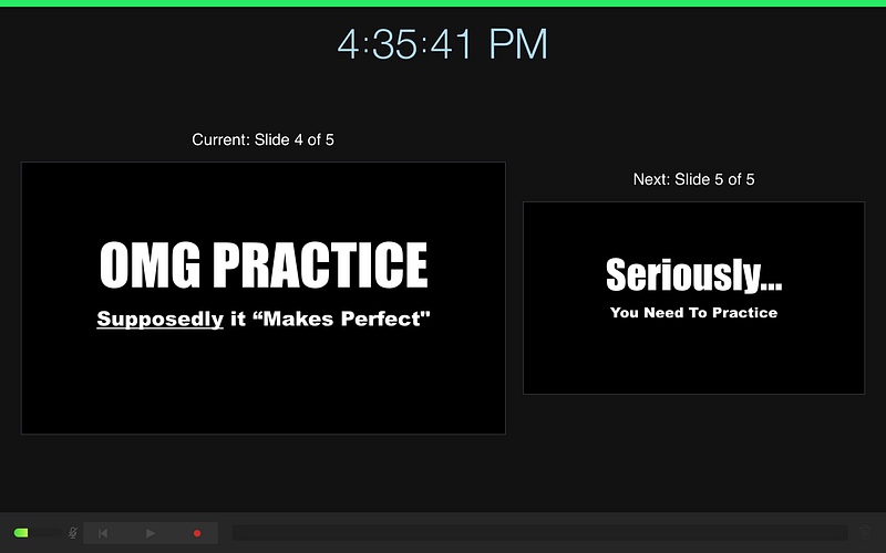 Slide Practice Example