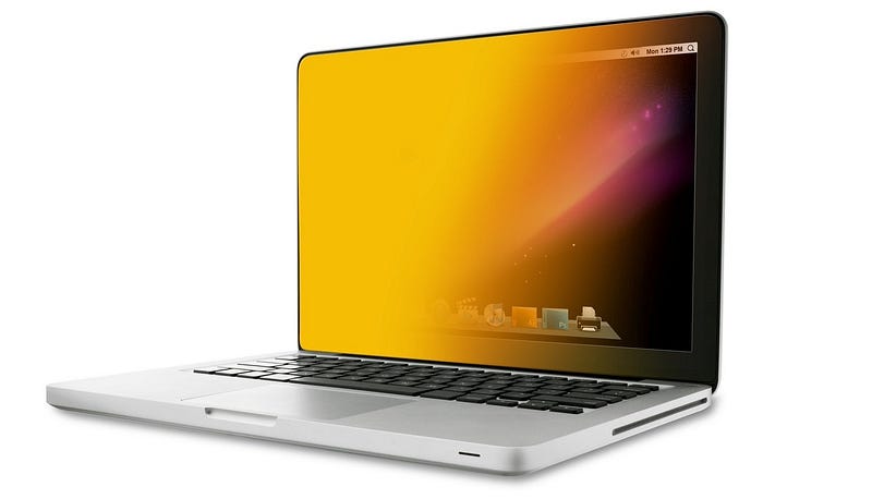 3M privacy screen cover on a laptop display